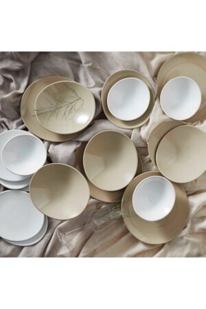 Yasu Beige 24 Piece Dinner Set for 6 People 153. 03. 06. 1533 - Karaca