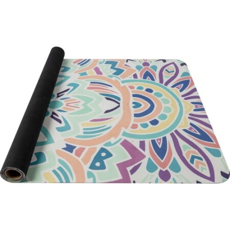Yate marka yoga matı, doğal kauçuk, 1 mm, pembe-mavi - Yate