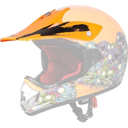 Yedek V310 kask vizörü W-TEC - Zombi Neon Turuncu - W-TEC