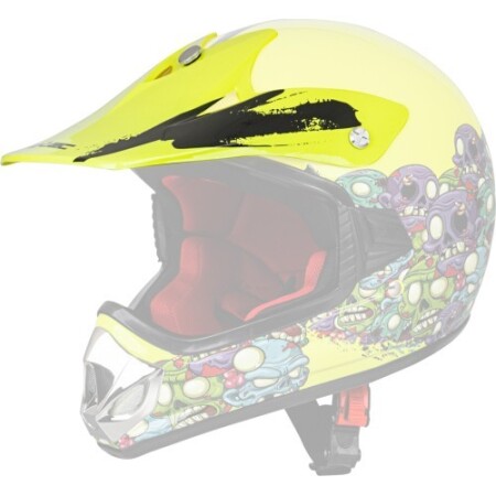 Yedek V310 kask vizörü W-TEC - Zombi Neon Yeşili - W-TEC