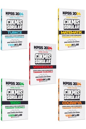 Yediiklim KPSS 2024 All Solved Questions Arranged According to Secondary Education Associate Degree Subjects - Yediiklim Yayınları