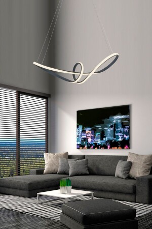Yelken Daylight LED Anthrazit Pendelleuchte Kronleuchter LMR-2980-60-GR - Lamorehome