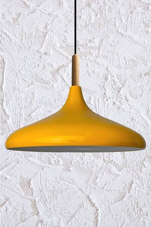 Yellow Champion Wooden Single Chandelier Pendant Lamp Living Room Kitchen Cafe Boutique Lamp Lighting Chandeliers BMM2066A - Bamyum