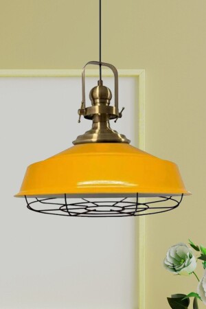 Yellow Noble Wire Antique Headboard Chandelier Pendant Lamp Living Room Kitchen Patisserie Cafe BMM2013TXXE - Bamyum
