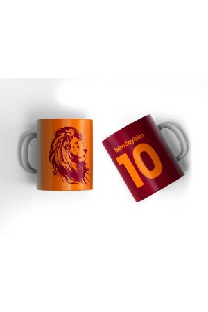 Yellow Red Lion Trophy Personalized Fan Printed Gift Trophy Cup - Offside