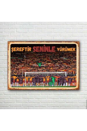 Yellow Red Team Retro Wooden Poster - Trendposter