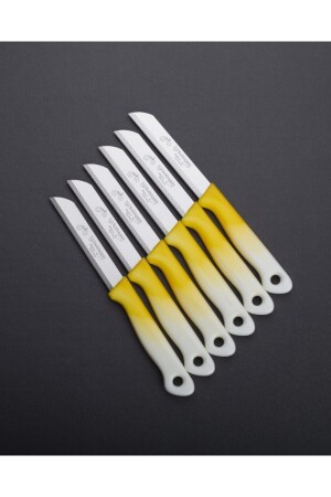 Yellow Serrated Hit Pattern Store Fruit and Vegetable Knife SS06 - Solingen