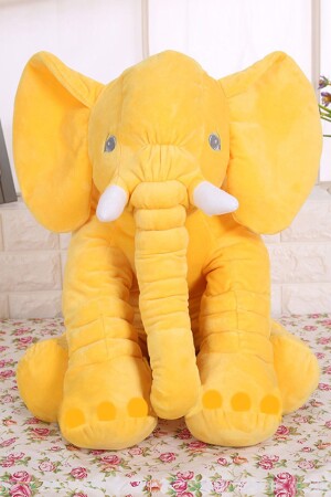 Yellow Sleeping Friend Elephant 95 Cm - Halley Peluş Oyuncak