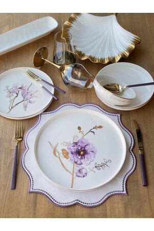 Yemek Takımı Modern Violet 24 Parça 6 Kişilik EKSELANS-330 - ROSSEV