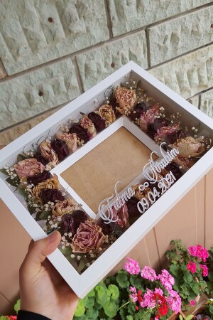 Yeni Model 25x35 Cm Fotoğraf Alanlı Model Tasarım Gül Kutusu Anı Çerçevesi! Isimli Ledsiz - Verda Çerçeve