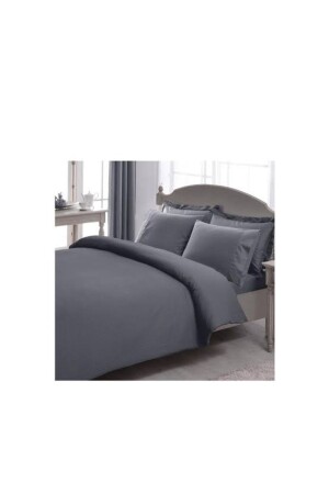 Satin-Bettbezug-Set für King-Size-Betten der neuen Saison – Streifen / Anthrazit STRİPE - Taç