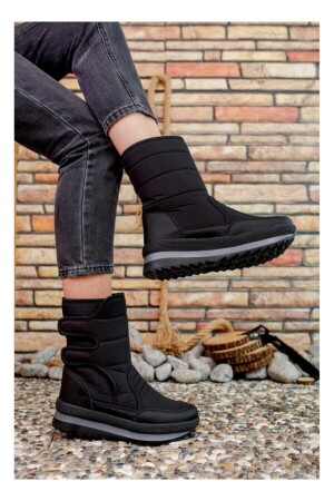 Yeni Sezon Içi Polarlı Paraşüt Kumaş Kışlık Kar Botu - Mnz Shoes