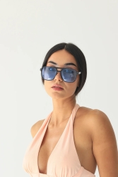 Yeni Sezon Mavi Camlı Unisex Güneş Gözlüğü T1 - Modalucci