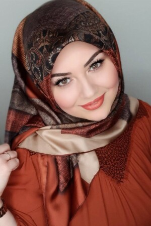 Yeni Sezon Trend Polyester 90x90 Twill (TİVİL) Eşarp Modeli Tesettür Nağme Ürünü Model Kodu-LDT132 - Levidor
