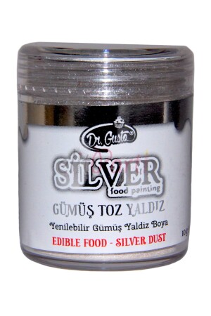 Yenilebilir Metalik Toz Gümüş Gıda Boyası 10 gr - Dr. Gusto