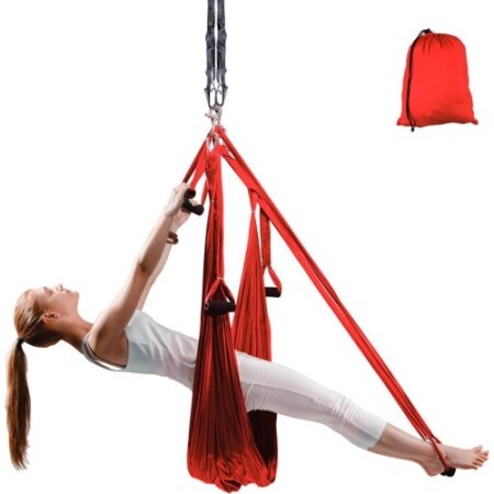 Yerçekimine Karşı Aero Yoga Hamak inSPORTline Hemmok - Kırmızı - inSPORTline