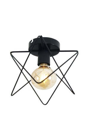 Star Askew Single Black Decken-/Plafond-Kronleuchter ohne Glas YILDIZ01-0100-AP_2 - Taşcan Aydınlatma