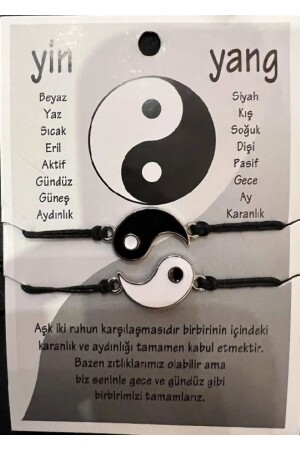 Ying Yang Gift Couple Bracelet Lover Bracelet 2 Pieces - Glanzend