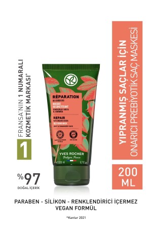 Yıpranmış Saçlar Için (reparation) Onarıcı Prebiyotik Saç Maskesi - Vegan-200 Ml - Yves Rocher