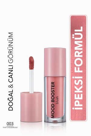 Yoğun Pigmentli Likit Allık (GÜL KURUSU) - Mood Booster Lbl. - 003 Thats Rosewood - 8682536043724 - Flormar