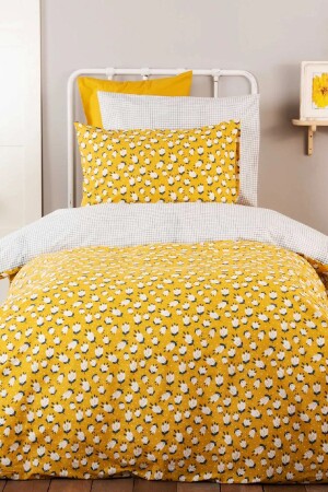 Young Cubie Yellow Single Double Sided 100% Cotton Duvet Cover Set 200. 20. 01. 0139 - Karaca Home