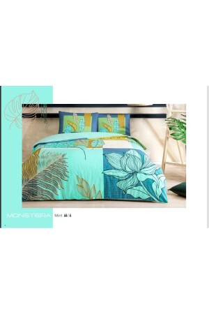 Young Fashion Duvet Cover Set Monstera Double Elastic MONSTERA - Taç