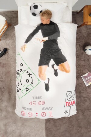 Young Football 100% Cotton Single Duvet Cover Set 200. 21. 01. 0444 - Karaca Home