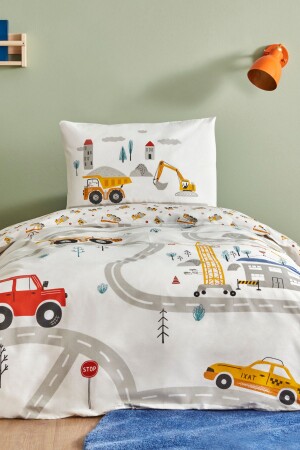 Young Race 100% Cotton Fitted Single Duvet Cover Set 200. 22. 14. 0123 - Karaca Home