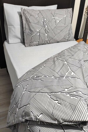 Young Striped Striped Elastic Sheet Single Duvet Cover Set cndn-damarlınev-tk - CANDAN ÇEYİZ