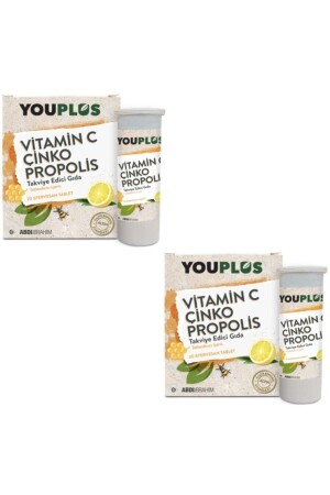 Youplus Vitamin C, Zinc, Propolis Effervescent Tablet 2 Pieces pak8699514022358 - Youplus