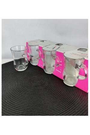 Yudum 6 Piece Tea Glass with Handle LV-YUD402E - Lav