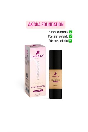 Yüksek Kapatı-porselen Pürüzsüz Görüntü-gün Boyu Kalıcı Fondöten 30 ml Orta Ton 02 - Akiska