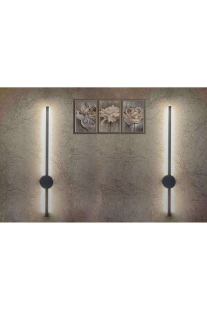 Yumato 70cm Black Daylight LED Battery Operated Sconce - Price for 2 Pieces - Battery Included - Gaziantepavize