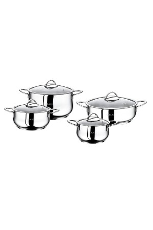 Yummy 8-teiliges Kochgeschirr-Set aus Stahl 1023 OMS1023 - Oms