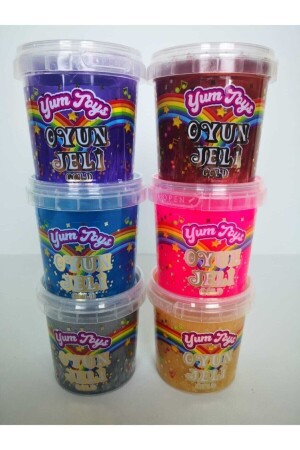 Yumtoys Slaym Gold- Ready Slime 6 Different Colors 6 Boxes 140x6 Gr - Yumtoys Oyun Jeli