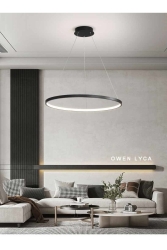 Yuvarlak Tekli Sarkıt Avize - 80 Cm - Antrasit Kasa YuvarlakTekli80 - Pera