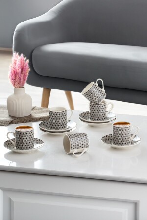 Yx-02 Aldon 6-teiliges 12-teiliges türkisches Kaffeetassen-Set - Porsima