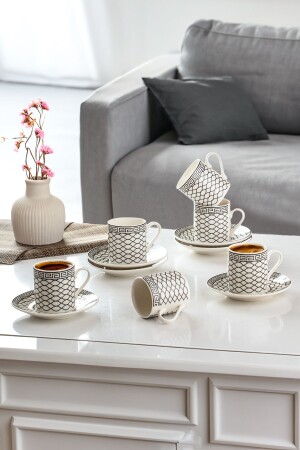 Yx-06 Aldon 6-teiliges 12-teiliges türkisches Kaffeetassen-Set 2023ST05863 - Porsima