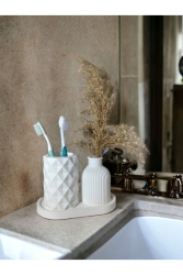 Zahnbürstenhalter, Vase, Tellerset, Badezimmerset Dekorationsprodukt ROLLOR904 - ROLLOR