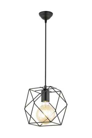 Zambak Single Metal Rustic Chandelier Black 62662 - Nisaluce