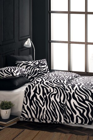 Zebra 100 % Baumwolle Ranforce Doppel-Bettbezug-Set 200 x 220 CTNTZE20 - Cote Blanc