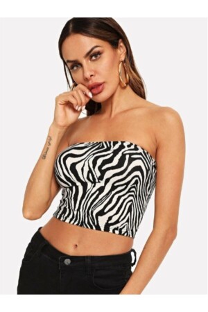 Zebra Straplez Crop - Arzulica