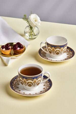 Zen Blue Tea Cup Set for 2 People 180 ml - Karaca