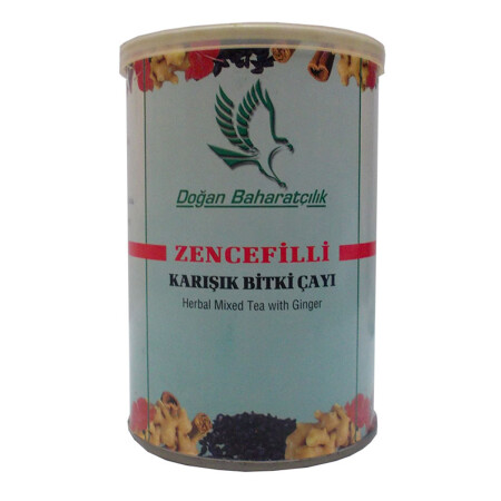 Zencefilli Karışık Bitkisel Çay 100 Gr Teneke Kutu - Doğan