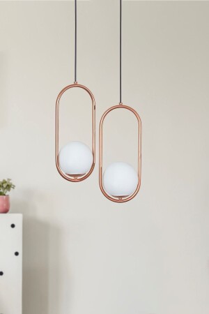 Zenga 2 Li Copper Metal Body White Glass Design Luxury Chandelier LZRNAVZ33 - Luzarana