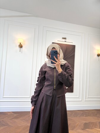 Zera Denim Set - Brown - Duendeca