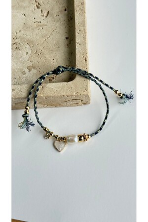Zertifiziertes Armband aus echten Perlen und Herzseilen - Jewine Studio