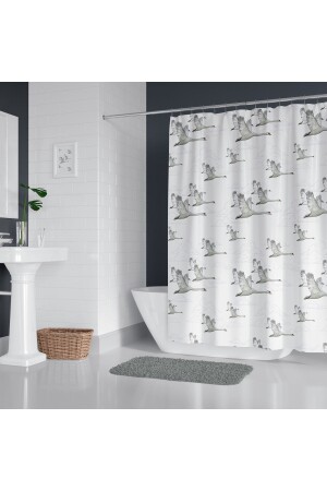 Zethome Jackline 6771 Badezimmer-Duschvorhang, einflügelig, 1 x 180 x 200 - Zethome