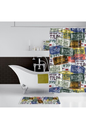 Zethome Tropik USA Bathroom Shower Curtain Single Wing 1x180x200 BAPTROUSASTT - Zethome
