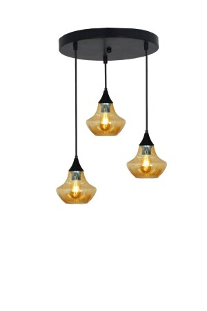 Zeus 3-Piece Black Tray Chandelier (2044-3bal) 3134 03 0100 01 01 - Taşcan Aydınlatma